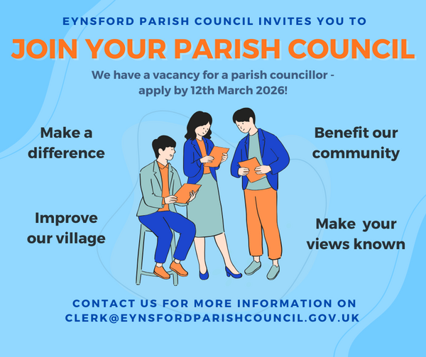 Poster advertising parish council vacancy